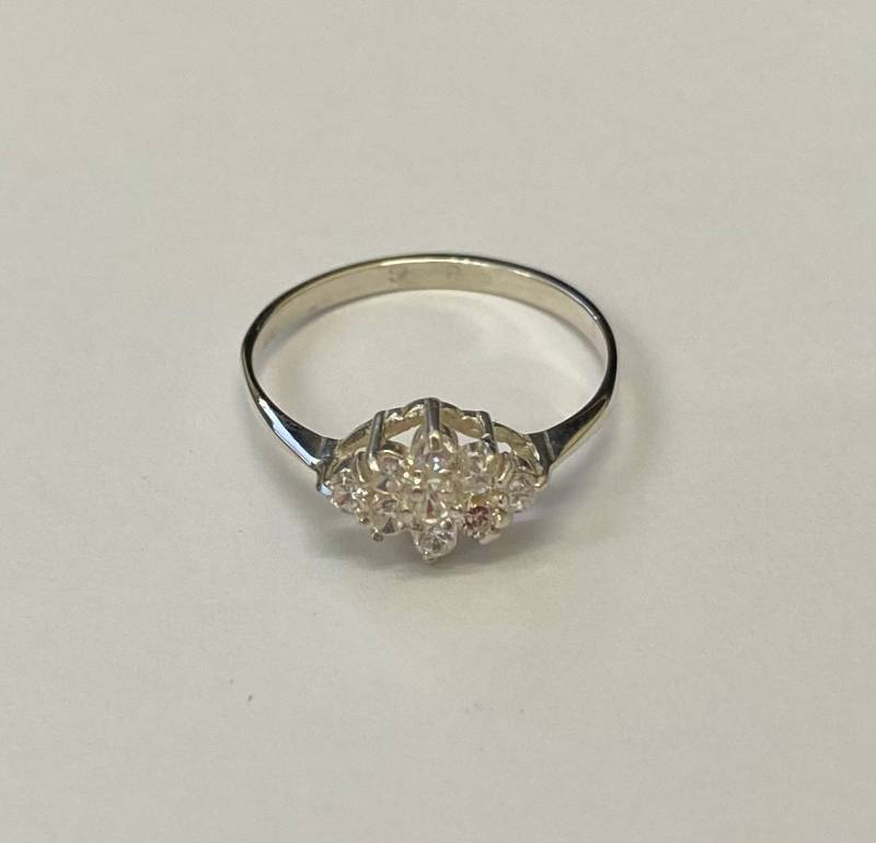 Silber Cubic Zirconia Cluster Ring - Multi Stein Große Auswahl Verfügbar von AlanStevenJewellery