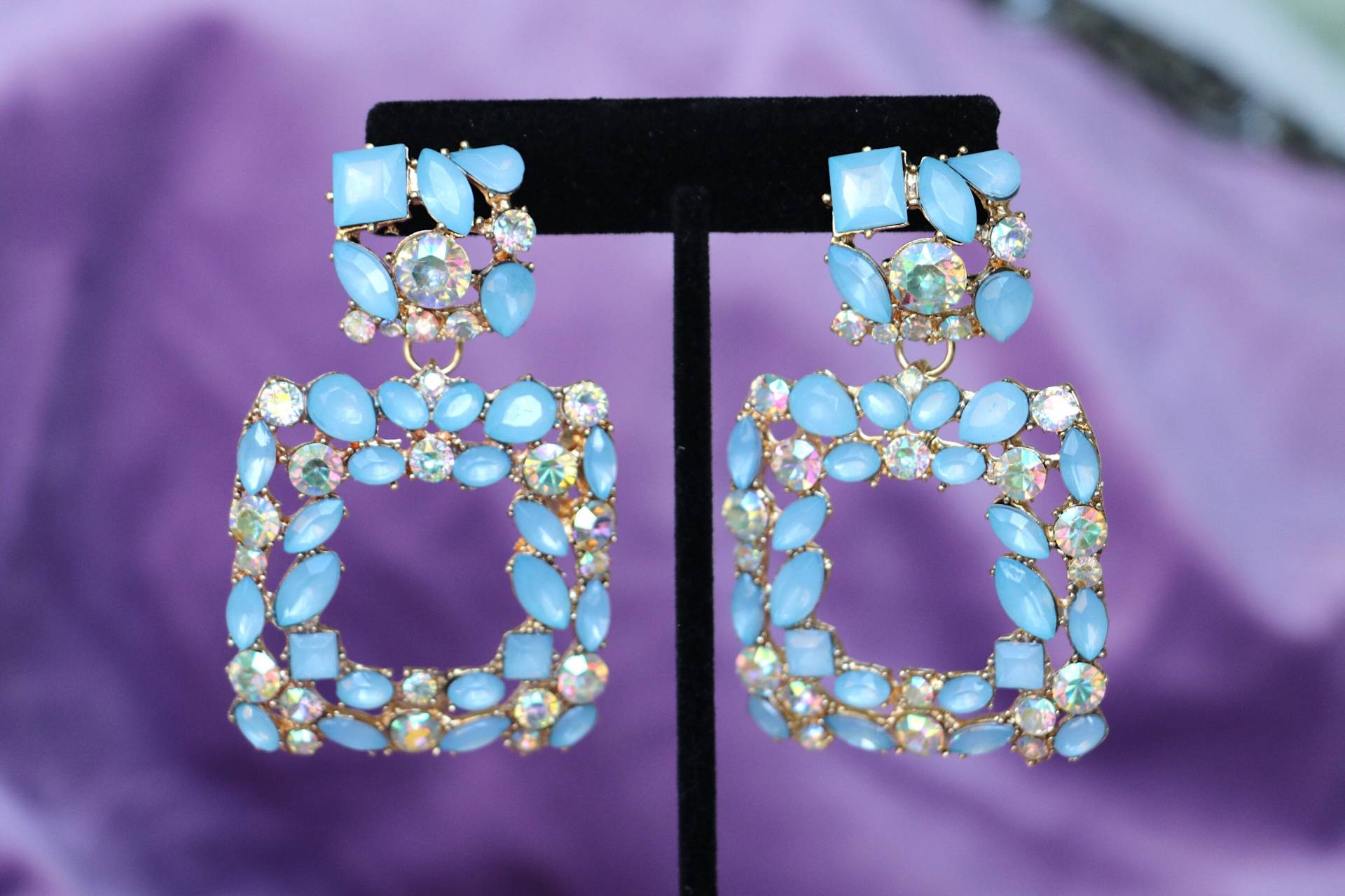 Statement Square Strass Ohrringe/Modeschmuck Mode-Accessoires von AlaniCreatives