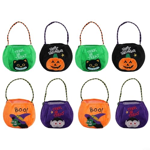 Alanmoship Halloween Vliesstoff Süßigkeiten-Sammeltaschen mit Griff Kinderparty Süßigkeitenaufbewahrungstasche Kürbis schwarze Katze Hexe Muster 8 Stück Alanmoship Halloween Vliesstoff Süßigkeiten-Sammeltaschen mit Griff Kinderparty Süßigkeitenaufbewahrungstasche Kürbis schwarze Katze Hexe Muster 8 Stück von Alanmoship