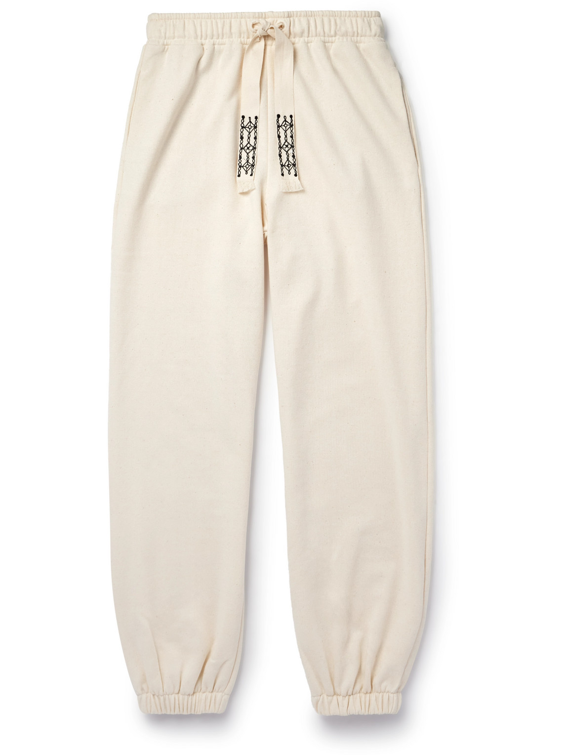 Alanui - Akasha Tapered Embroidered Cotton-Jersey Sweatpants - Men - Neutrals - XL von Alanui