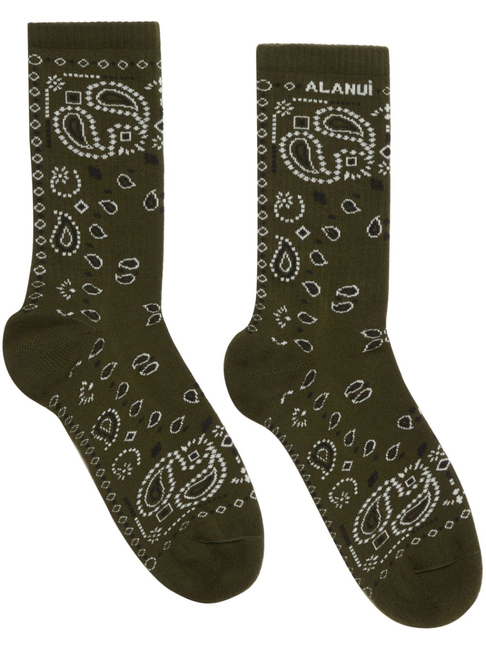 Alanui Socken mit Bandana-Print - Grün von Alanui