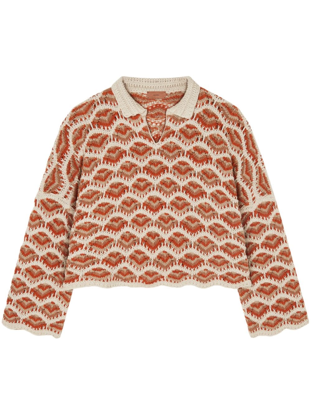 Alanui Gehäkelter Hawa Mahal Polo-Pullover - Orange von Alanui