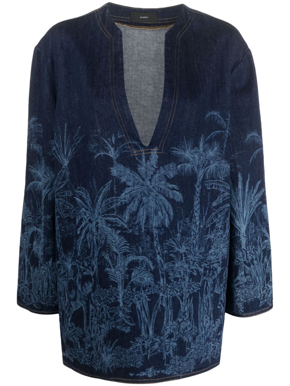 Alanui Jungle Toile de Jouy Jeans-Tunika - Blau von Alanui