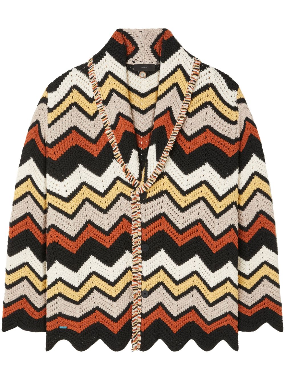 Alanui Kaleidoscopic Cardigan mit Zickzack-Print - Schwarz von Alanui