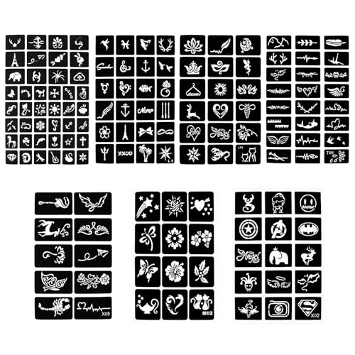 Alaoo 14 Blatt Temporäre Tattoo, Face Body Art Paint, 200 Designs Wasserdicht Festival Tattoos Aufkleber für Kinder & Erwachsene Gesicht Hand Fuß Finger Alaoo 14 Blatt Temporäre Tattoo, Face Body Art Paint, 200 Designs Wasserdicht Festival Tattoos Aufkleber für Kinder & Erwachsene Gesicht Hand Fuß Finger von Alaoo