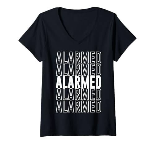 Damen Alarmiert T-Shirt mit V-Ausschnitt Damen Alarmiert T-Shirt mit V-Ausschnitt von Alarmed Apparel