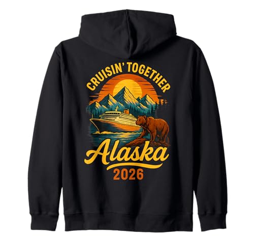 Alaska Cruise 2026 Matching Family Friends Group Damen Herren Kapuzenjacke von Alaska 2026 Family Friends Summer Vacation Apparel