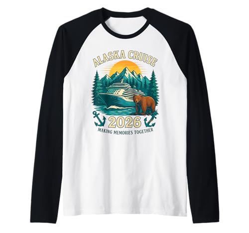 Alaska Cruise 2026 Matching Family Friends Group Damen Herren Raglan von Alaska 2026 Family Friends Summer Vacation Apparel