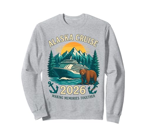 Alaska Cruise 2026 Matching Family Friends Group Damen Herren Sweatshirt von Alaska 2026 Family Friends Summer Vacation Apparel