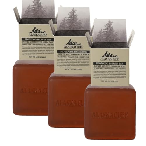 Alaskacube Deo Wood Duschseife mit Sandelholzduft, langanhaltender Schaum, für Gesicht und Körper, 3 Stück, Duschgel, Shampoo und Deodorant für Männer Alaskacube Deo Wood Duschseife mit Sandelholzduft, langanhaltender Schaum, für Gesicht und Körper, 3 Stück, Duschgel, Shampoo und Deodorant für Männer von Alaskacube