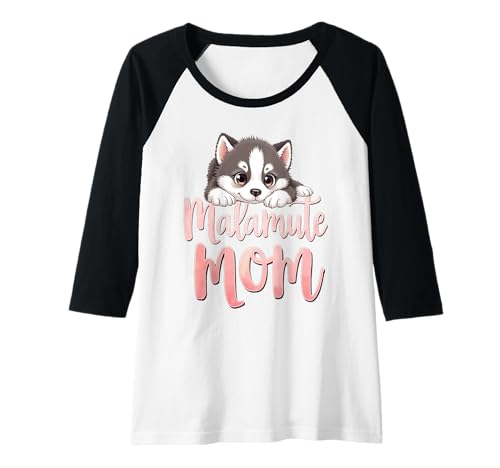 Damen Malamute Mama Hund Alaskan Malamute Mama Süßer Welpe Raglan Damen Malamute Mama Hund Alaskan Malamute Mama Süßer Welpe Raglan von Alaskan Malamute Fun Designs