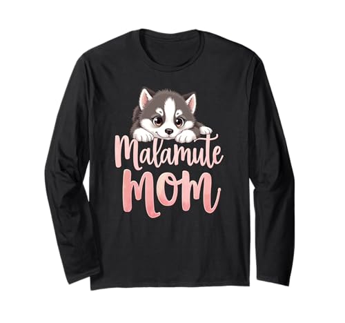 Malamute Mama Hund Alaskan Malamute Mama Süßer Welpe Langarmshirt Malamute Mama Hund Alaskan Malamute Mama Süßer Welpe Langarmshirt von Alaskan Malamute Fun Designs