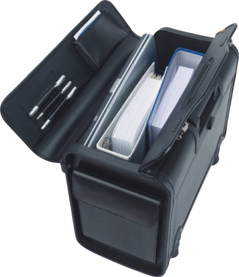 Alassio® Aktentasche Pilotenkoffer Silvana Leder schwarz von Alassio®