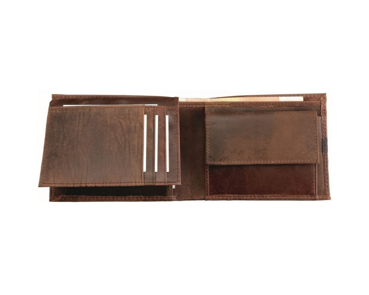Alassio® Gürteltasche Geldbörse/Kombibörse Hochformat 12x10cm Leder braun von Alassio®