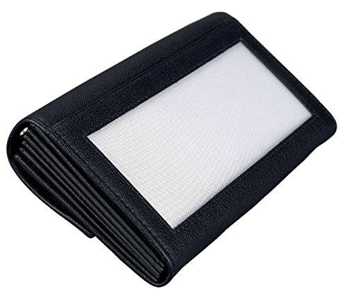 ALASSIO 42063 Kellnerbörse, Portemonnaie aus hochwertigem Leder, Brieftasche mit 5 Scheinfächern und einem Münzfach, Geldbörse mit dreifach verstellbarem Stufenschloss, ca. 17,5 x 10 x 3cm, schwarz von ALASSIO