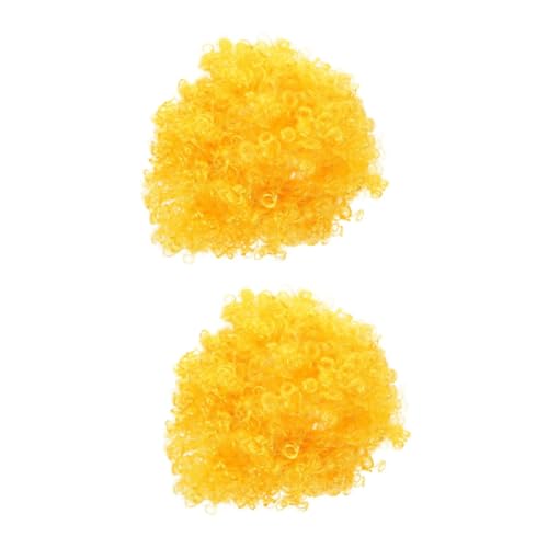 Alasum 2stücke Krause Afro Perücke Für Karneval Und Cosplay Bunte Clown Perücke Für Disco Und Themenpartys Party Zubehör Für Erwachsene von Alasum
