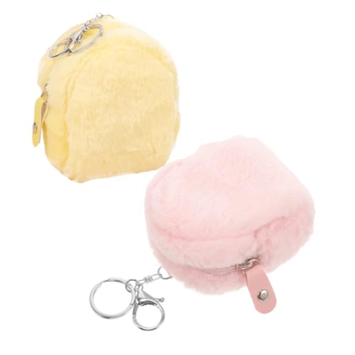 Alasum 2stücke Teiliges Kawaii Plüsch Geldbeutel Süße Mini Brieftasche Für Mädchen Cartoon Design Schlüsselanhänger Für Münzen Ohrhörer Und Kleine Gegenstände von Alasum