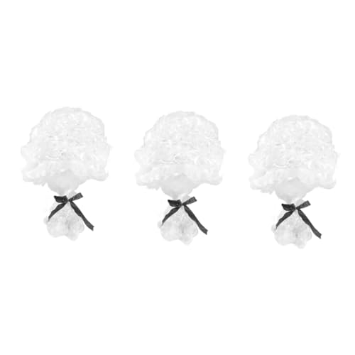 Alasum 3St Richter Perücke Perücken für Rechtsanwälte Perücke des 18. Richters Gerichtsperücke Kostümzubehör Halloweenkostüm Kinder Perücken Männer Kopfschmuck Herrenperücke Polyester von Alasum