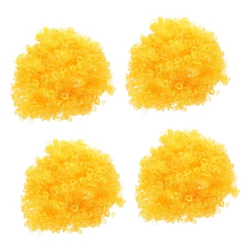 Alasum 4stücke Clown Kostüm Perücke Mit Buntem Afro-look Lustige Party-wig Für Karneval Fasching Und Geburtstagsfeiern Für Erwachsene Hochwertige Wiederverwendbare von Alasum