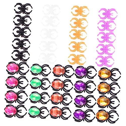 Alasum 50 Stück Halloween Spinnenringe Kunststoff Bunte Mix Kostümringe Partydekoration Goodie Bag Füller für Halloween Cosplay Festival Themenpartys Alasum 50 Stück Halloween Spinnenringe Kunststoff Bunte Mix Kostümringe Partydekoration Goodie Bag Füller für Halloween Cosplay Festival Themenpartys von Alasum