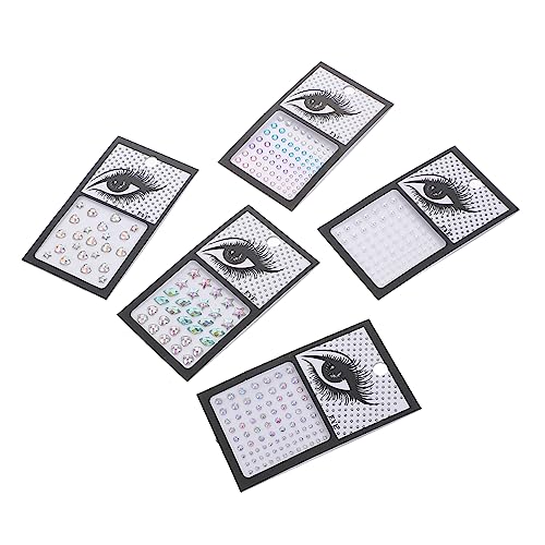 Alasum 5blätter Aufklebeohrringe Für Mädchen Stickerohrringe Gesichtssteine Perlenaufkleber Nagel-strasssteine Zum Aufkleben Von Ohrringen Juwelen Strass-aufkleber Für Augen Gesicht Körpe von Alasum