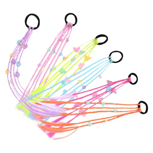 Alasum 6stücke Teiliges Kinderhaaraccessoires Geflochtene Perücken-haarbänder Für Mädchen Und Einfach Anzubringen Für Ponytails Und Kreative Frisuren von Alasum