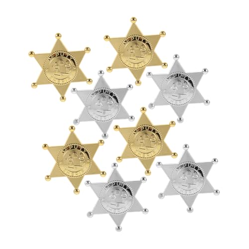 Alasum 8 Stück Teiliges Party Pins Kunststoff Kleine Polizeimarke als Kostüm Zubehör für Cosplay Geburtstagsfeier Karneval von Alasum