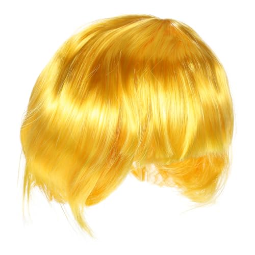 Alasum Perücke Aus Echthaar Kurzhaar Für Cosplay Partyperücken Kostümhaarperücken Für Maskeraden Farbige Cosplay-perücken Als Geschenkidee Für Festival Und Karneval von Alasum