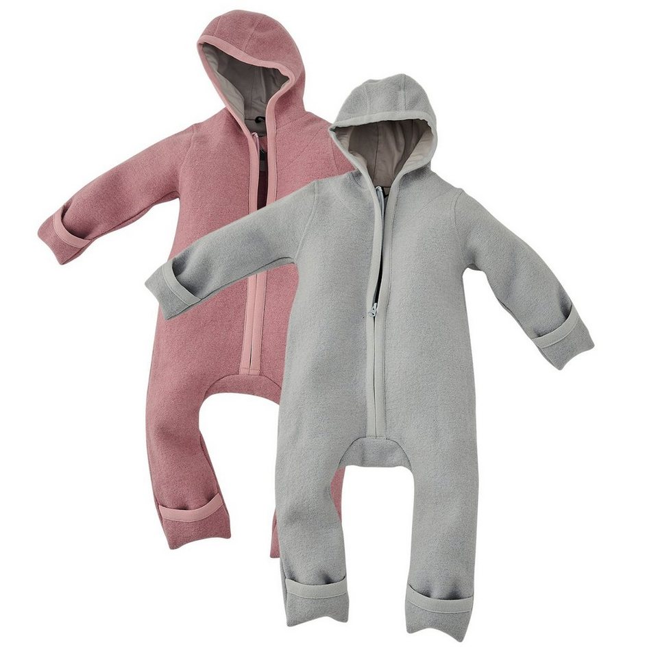 Alavya Home® Overall Walkoverall Bio-Schurwolle (SET, 2-tlg., Jumpsuit) Wollfleece mit Reißverschluss, Walk Woll-Anzug für Kleinkind und Baby von Alavya Home®