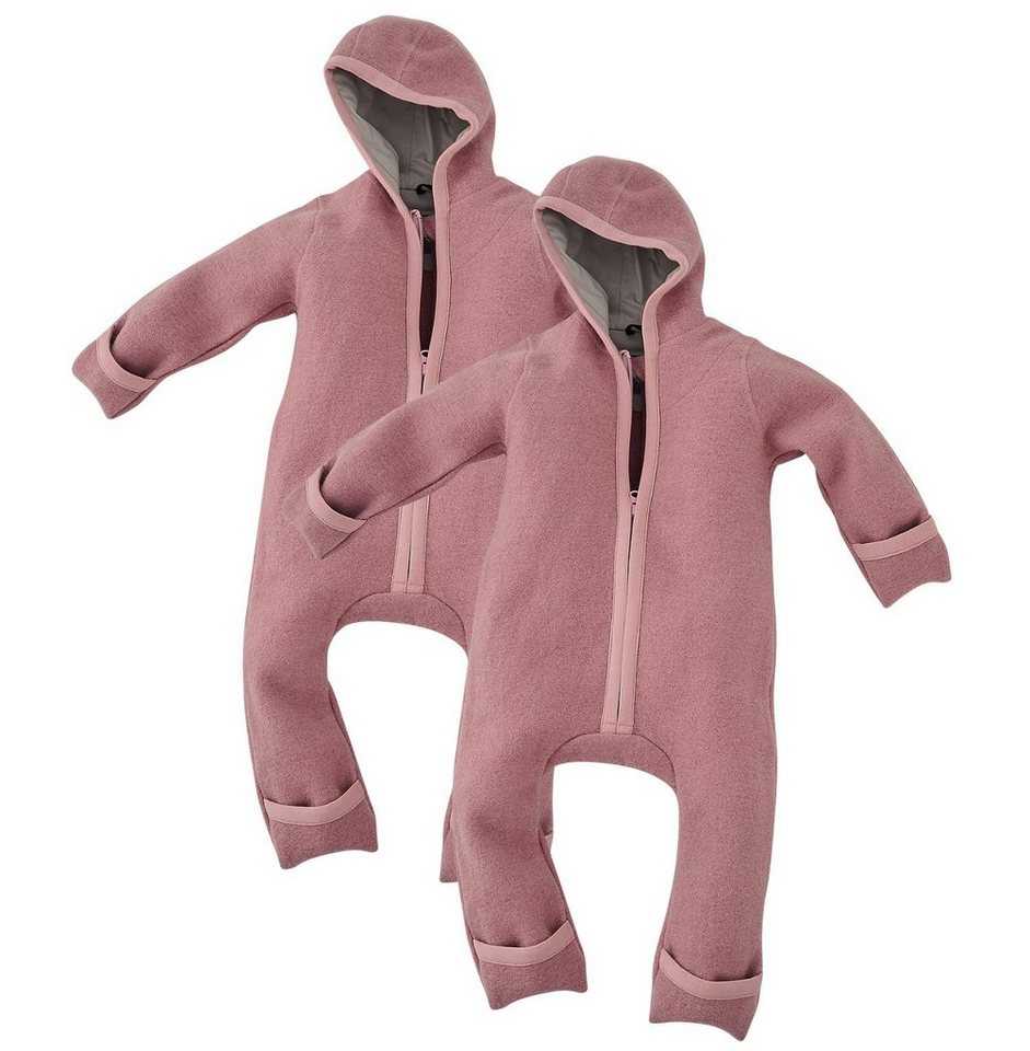 Alavya Home® Overall Walkoverall Bio-Schurwolle (SET, 2-tlg., Jumpsuit) Wollfleece mit Reißverschluss, Walk Woll-Anzug für Kleinkind und Baby von Alavya Home®