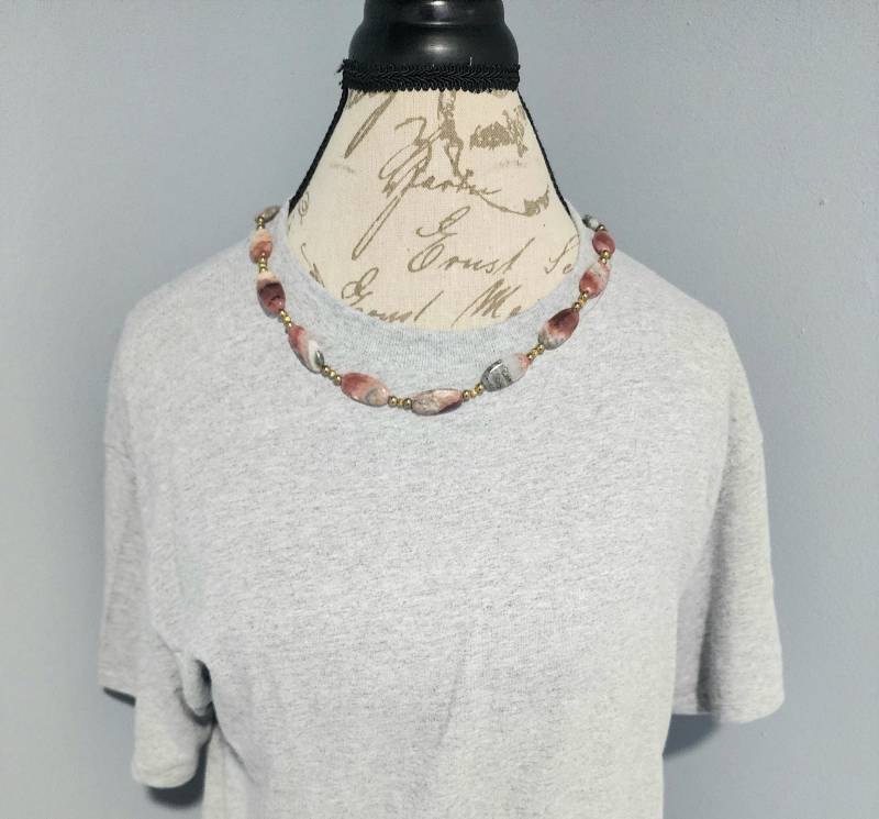 Lila Und Silber Halskette von AlayahBoutique