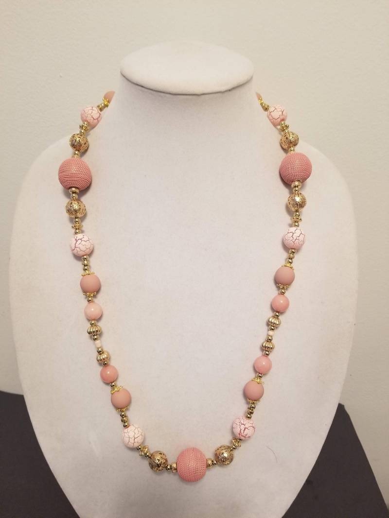 Rosa Und Gold Halskette von AlayahBoutique