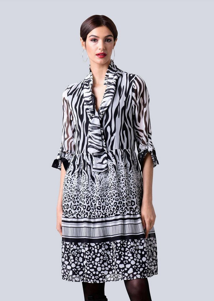 Alba Moda Druckkleid Kleid allover im neu designten Mustermix von Alba Moda