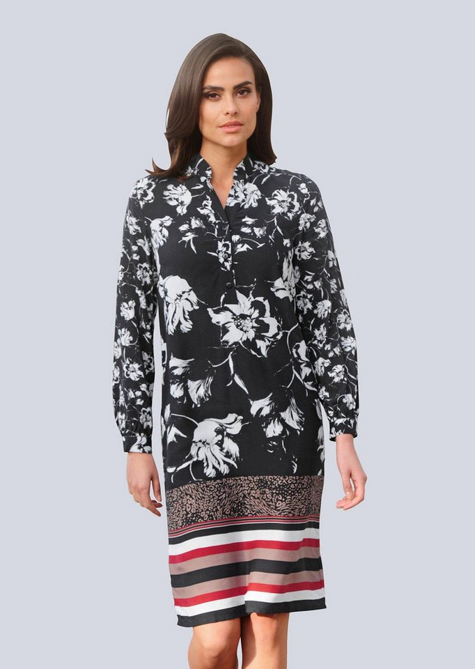 Alba Moda Druckkleid Kleid mit floralem Dessin von Alba Moda