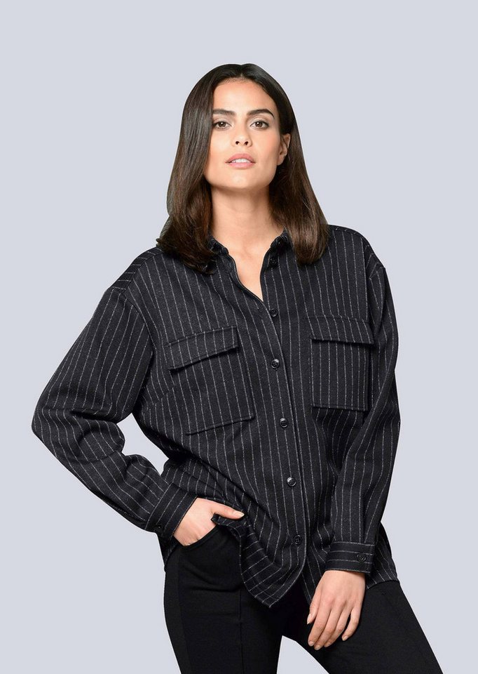 Alba Moda Hemdbluse Bluse mit Brusttaschen von Alba Moda