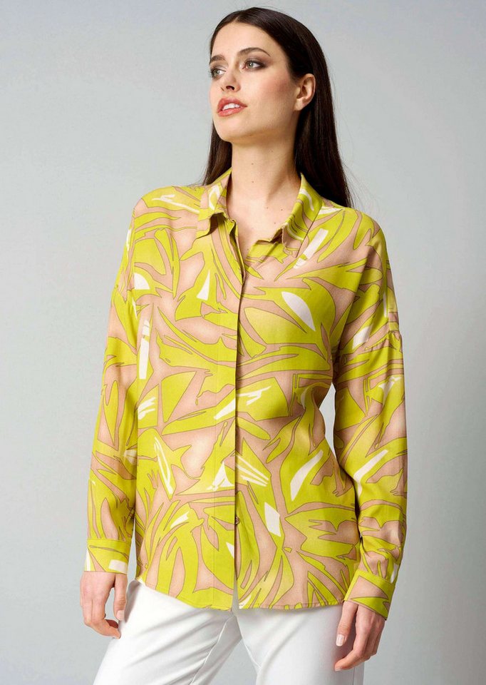 Alba Moda Hemdbluse Druckbluse in grafischem Dessin von Alba Moda