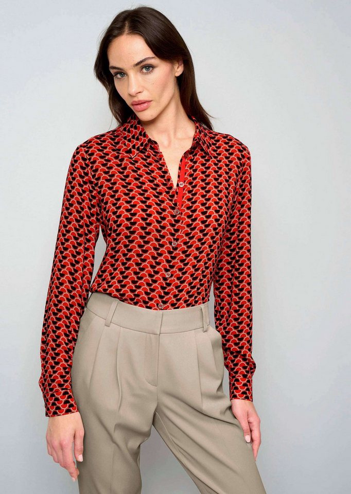 Alba Moda Hemdbluse Hemdbluse in grafischem Dessin von Alba Moda