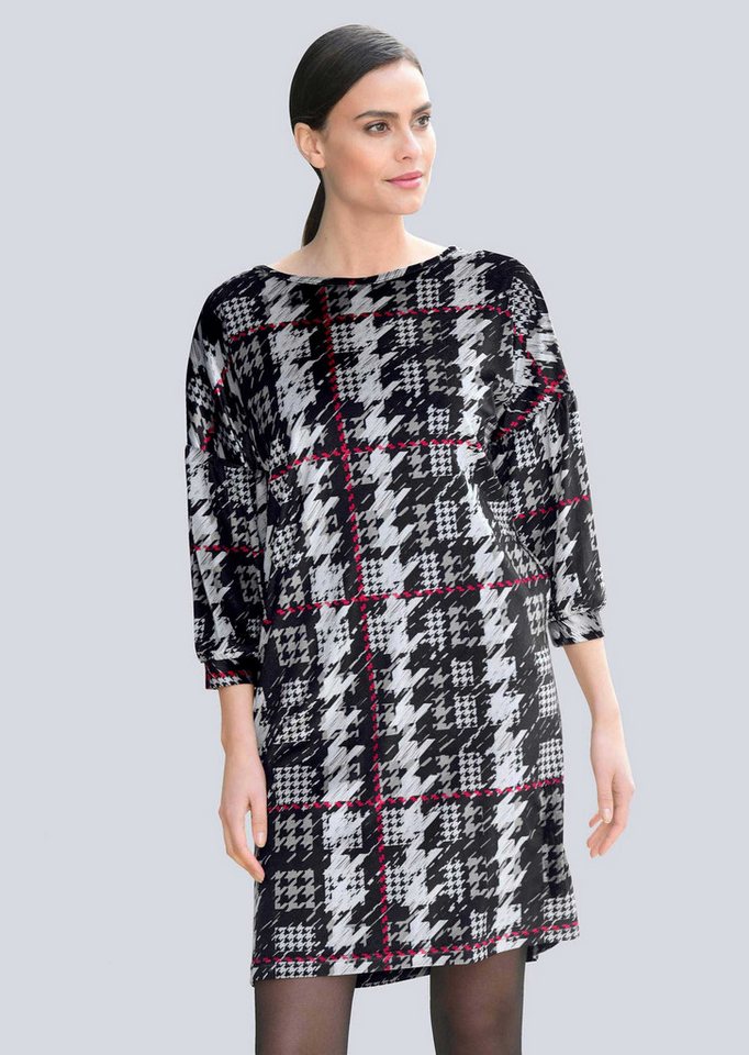 Alba Moda Jerseykleid Jerseykleid mit Hahnentrittdessin von Alba Moda