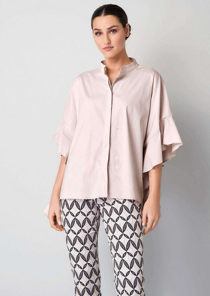 Alba Moda Kurzarmbluse Oversizedbluse mit großem Volantärmel Alba Moda Kurzarmbluse Oversizedbluse mit großem Volantärmel von Alba Moda