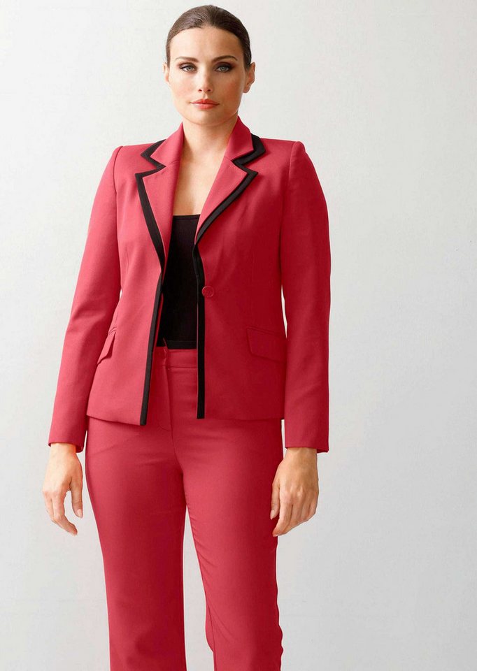 Alba Moda Kurzblazer Blazer mit detaillierten Doppelungen von Alba Moda