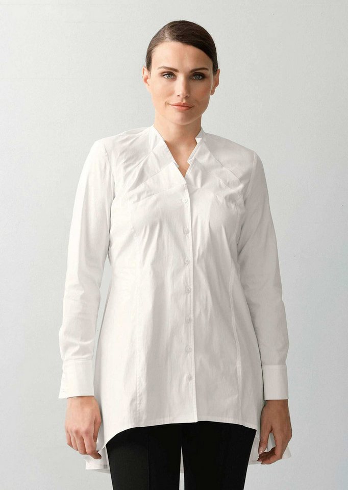 Alba Moda Langarmbluse Longbluse mit Zierfalten von Alba Moda