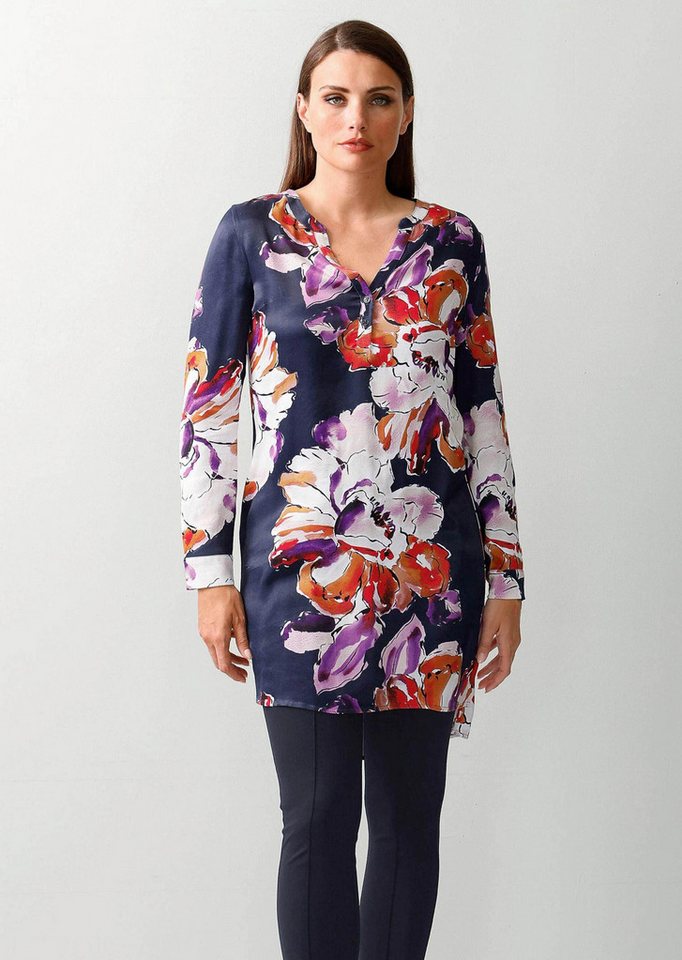 Alba Moda Langarmbluse Longbluse mit floralem Print von Alba Moda