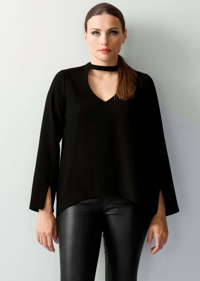 Alba Moda Langarmbluse Oversizedbluse mit Cutout Alba Moda Langarmbluse Oversizedbluse mit Cutout von Alba Moda