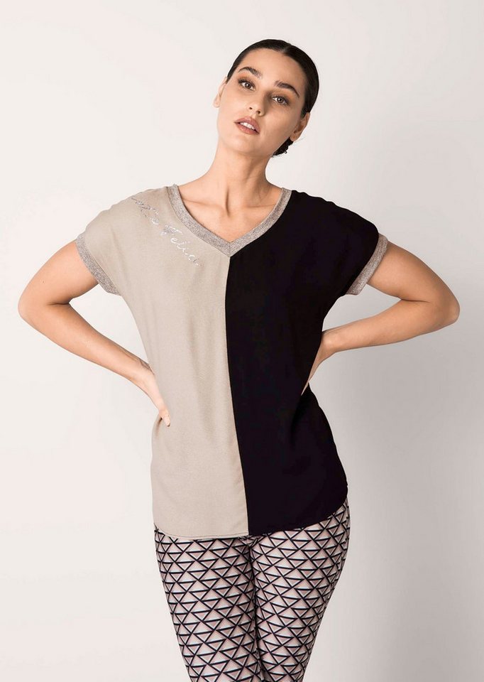 Alba Moda Print-Shirt Shirt im Materialmix von Alba Moda