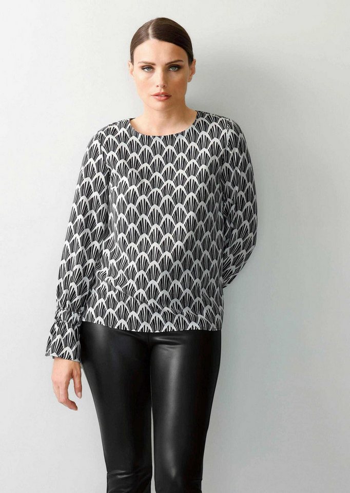 Alba Moda Schlupfbluse Bluse in Alloverprint von Alba Moda