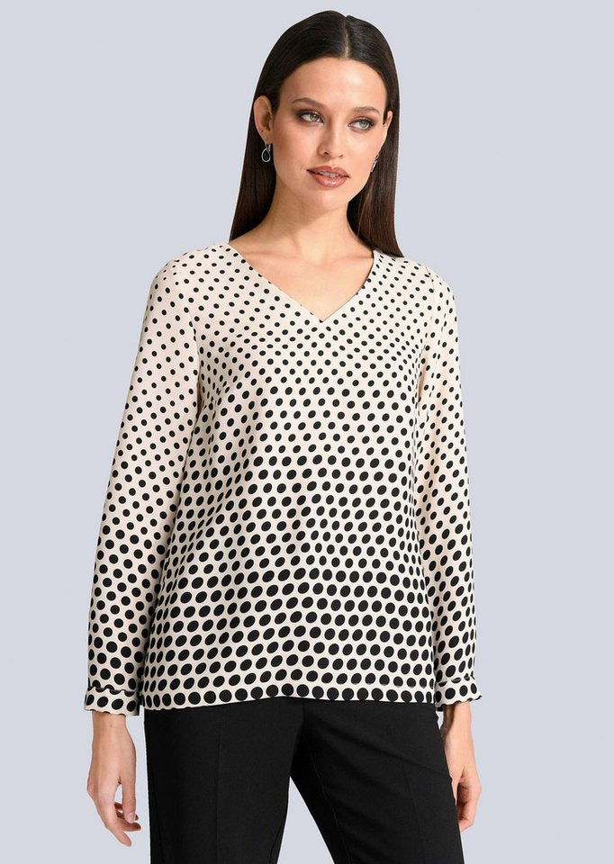 Alba Moda Schlupfbluse Bluse in leicht taillierter Passform von Alba Moda