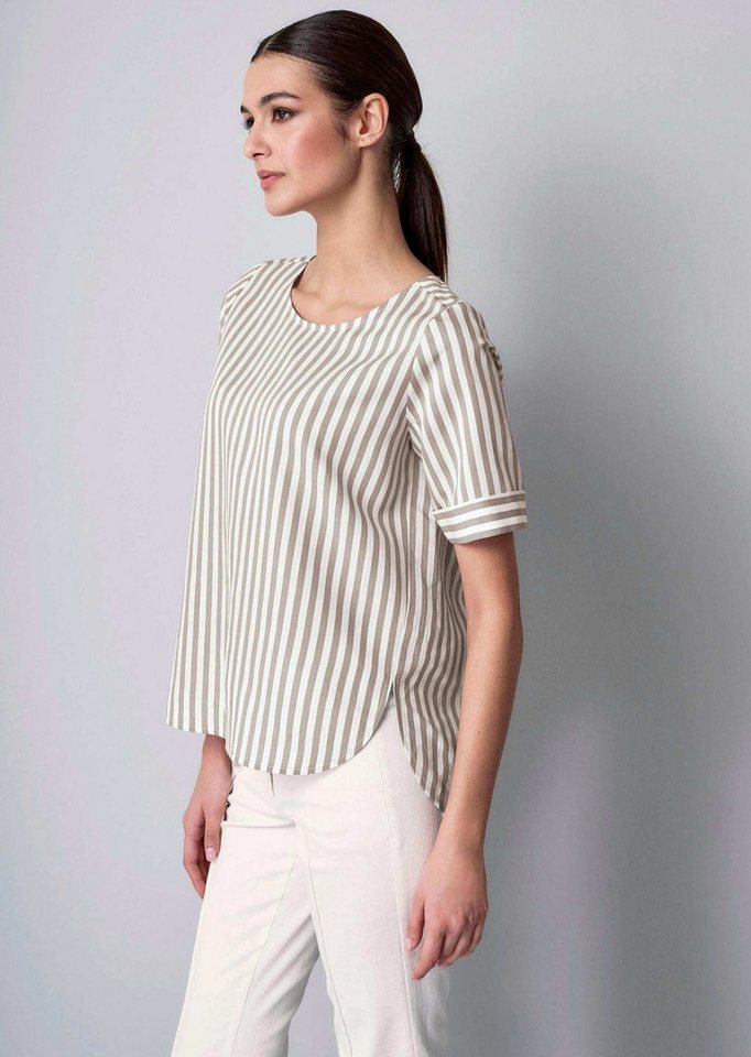 Alba Moda Schlupfbluse Streifenbluse mit Halbarm von Alba Moda