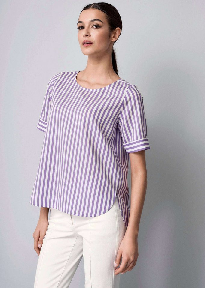 Alba Moda Schlupfbluse Streifenbluse mit Halbarm von Alba Moda