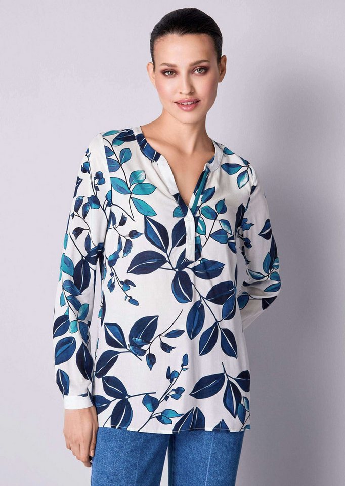 Alba Moda Shirtbluse Bluse mit floralem Dessin von Alba Moda