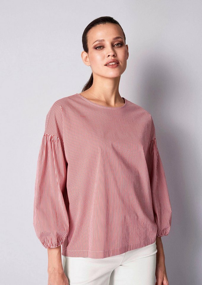 Alba Moda Shirtbluse Streifenbluse mit Rundhalsausschnitt von Alba Moda